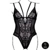 Le Désir Wireless Lace Bodysuit with Adjustable Sliders - Plus Size - Black